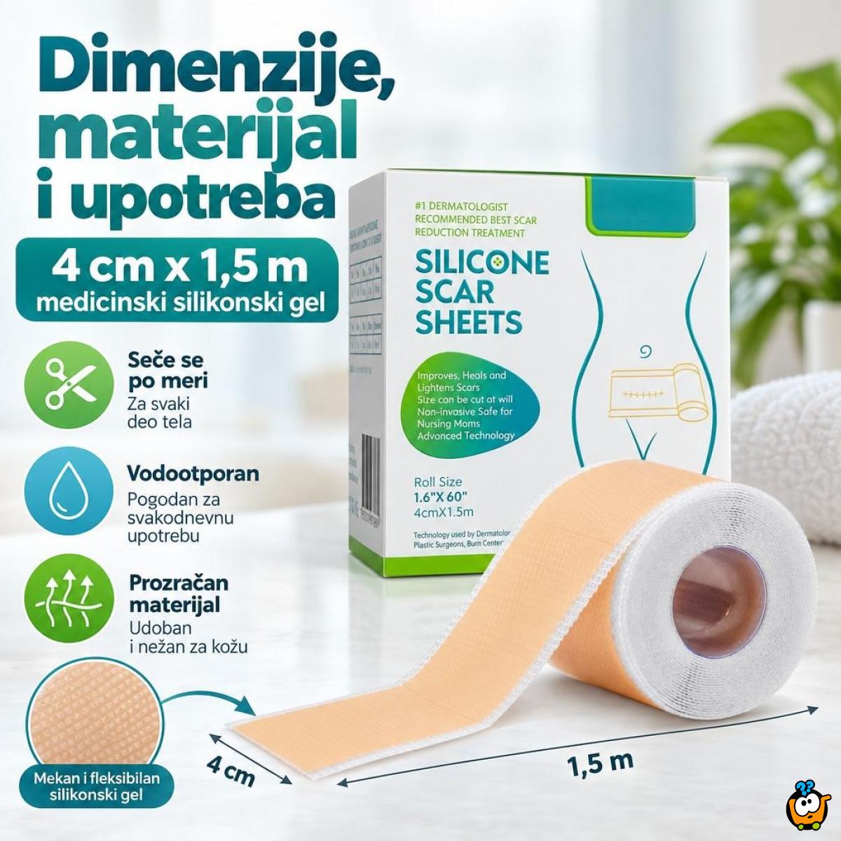 Silikonski flaster za uklanjanje ožiljaka 4cm x 1,5m