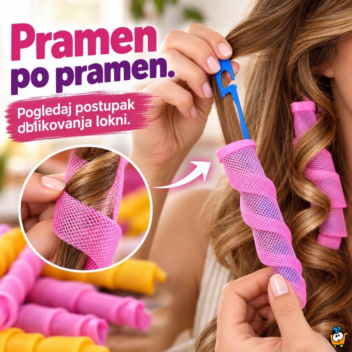 Magični vikleri za glamurozne loknice - Set spiralnih uvijača za kosu