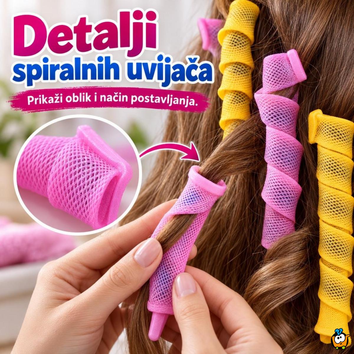 Magični vikleri za glamurozne loknice - Set spiralnih uvijača za kosu