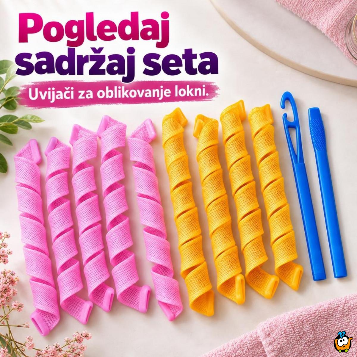Magični vikleri za glamurozne loknice - Set spiralnih uvijača za kosu