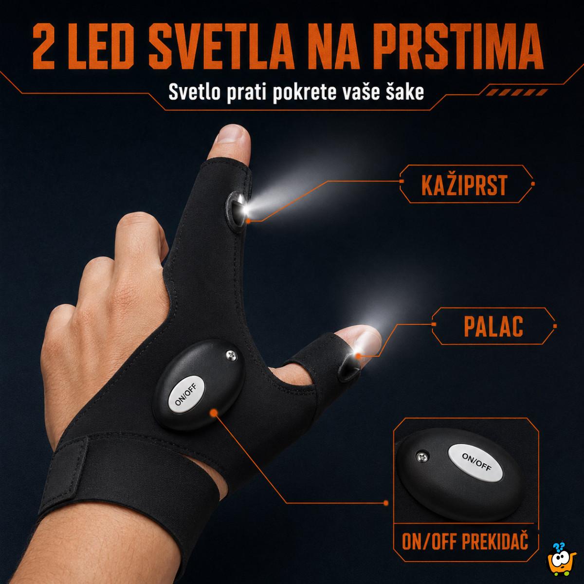 LED rukavica sa svetlom na prstima – za rad slobodnim rukama