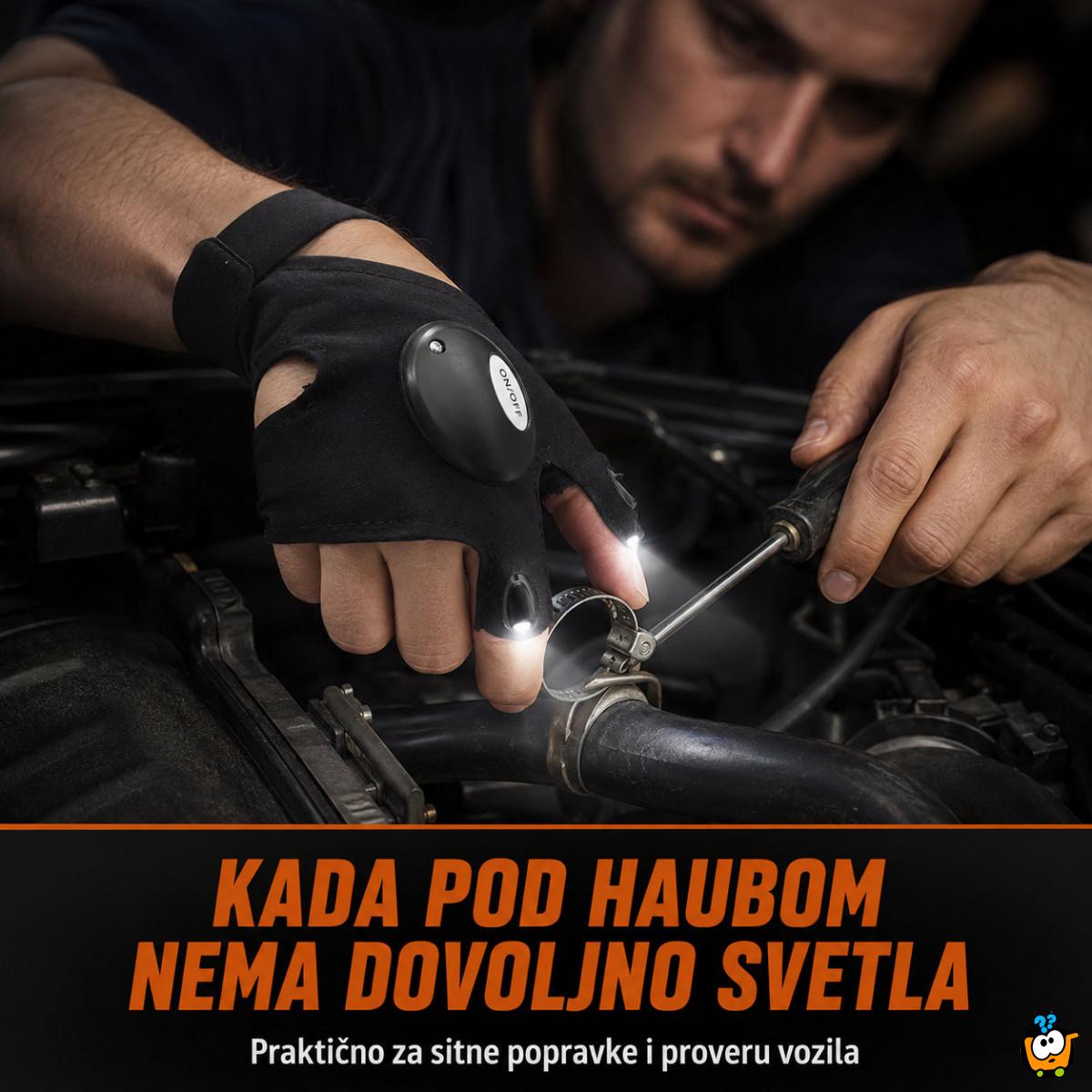 LED rukavica sa svetlom na prstima – za rad slobodnim rukama