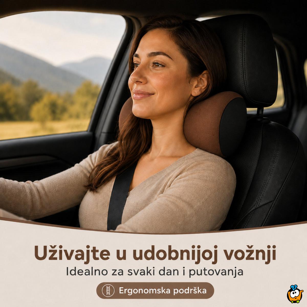 Memory Foam jastuk za vrat - ergonomska podrška za vožnju