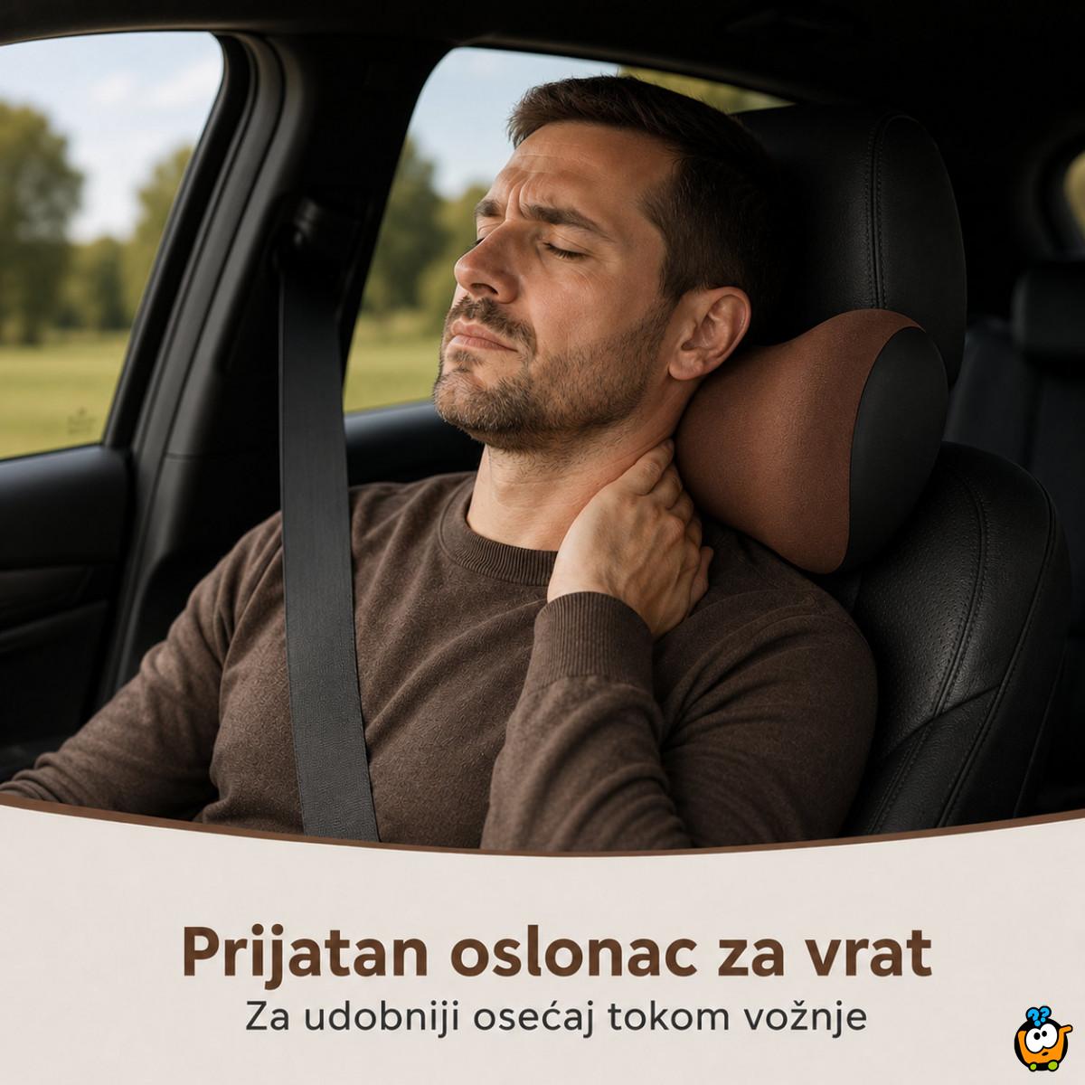 Memory Foam jastuk za vrat - ergonomska podrška za vožnju