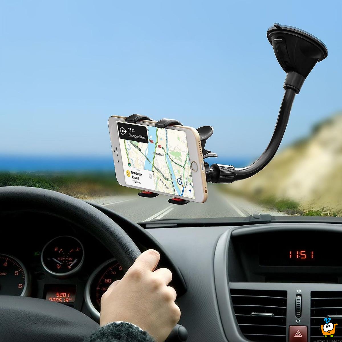 FlexiClip - Vakuum držač telefona u automobilu sa štipaljkom