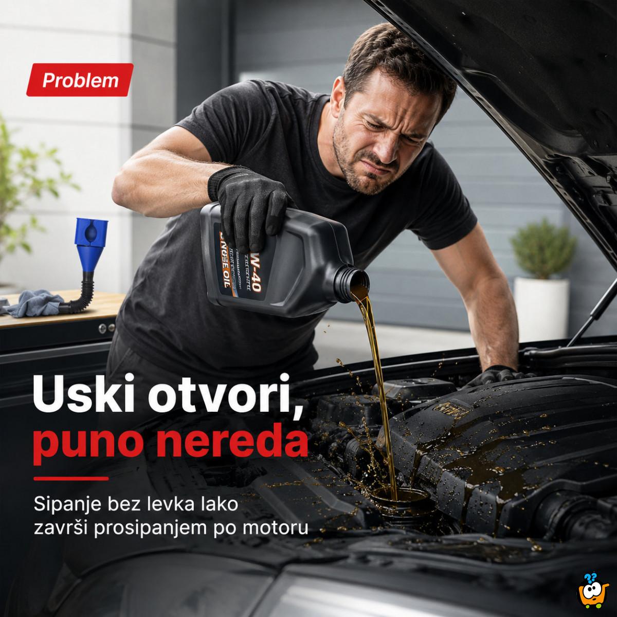 Fleksibilni levak za auto, ulje i gorivo – sipanje bez prosipanja
