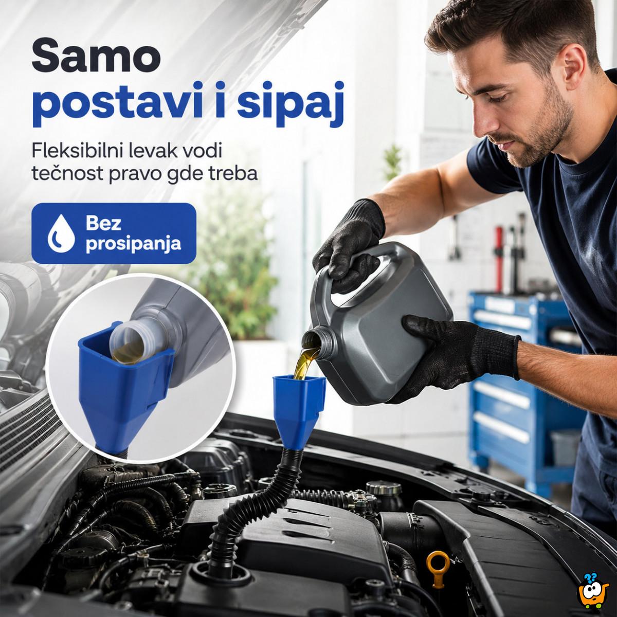 Fleksibilni levak za auto, ulje i gorivo – sipanje bez prosipanja