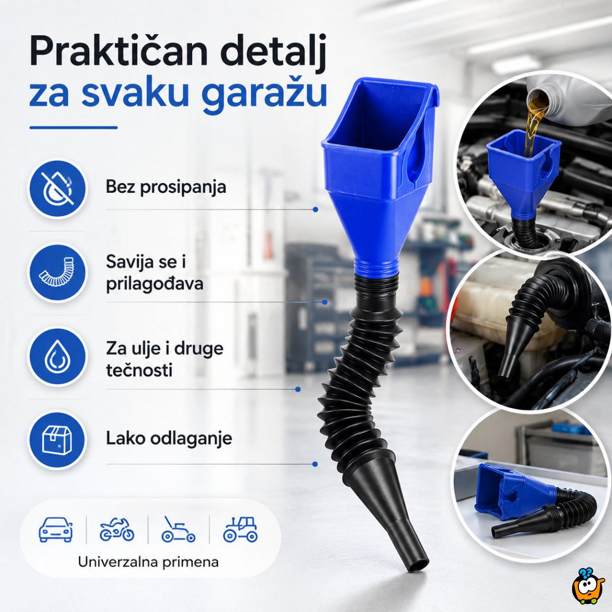 Fleksibilni levak za auto, ulje i gorivo – sipanje bez prosipanja
