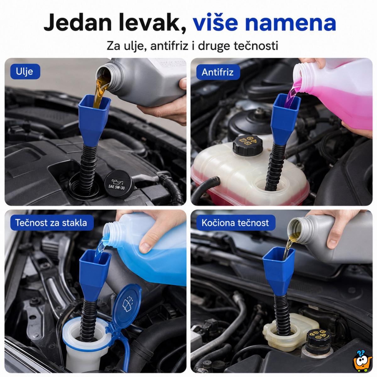 Fleksibilni levak za auto, ulje i gorivo – sipanje bez prosipanja