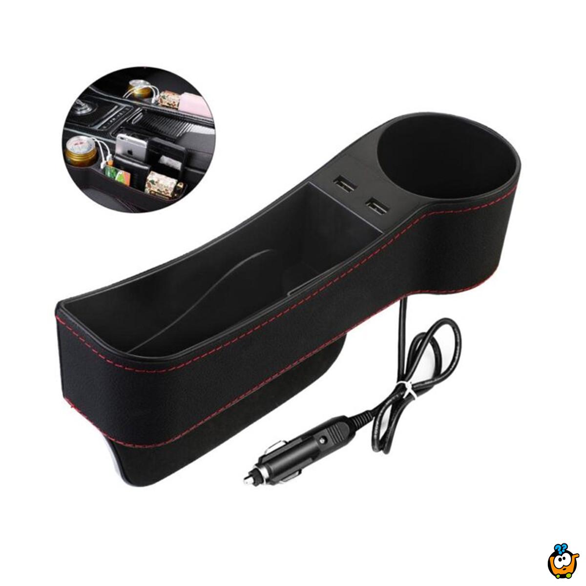Auto Organizer sa 2 USB ulaza za punjenje
