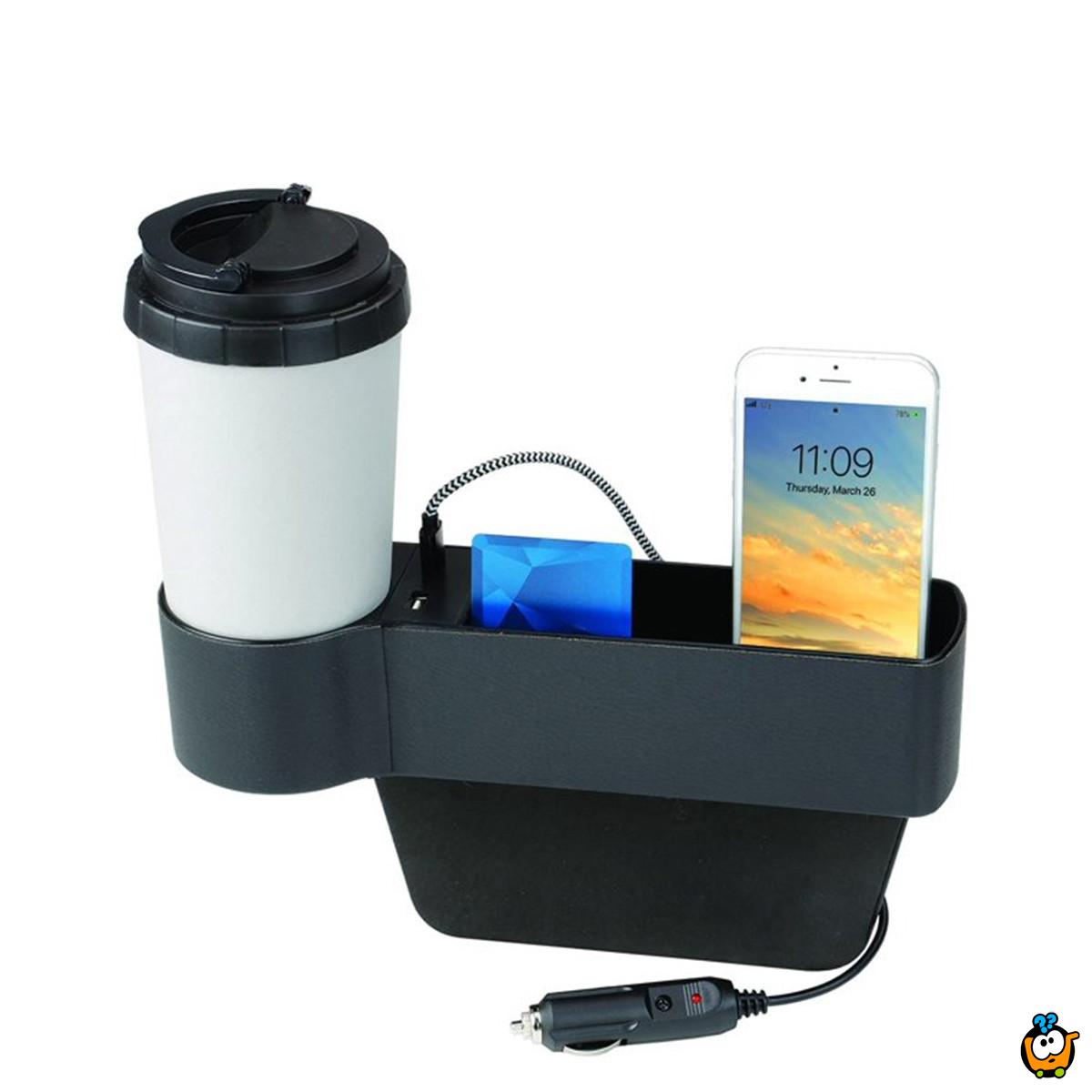 Auto Organizer sa 2 USB ulaza za punjenje