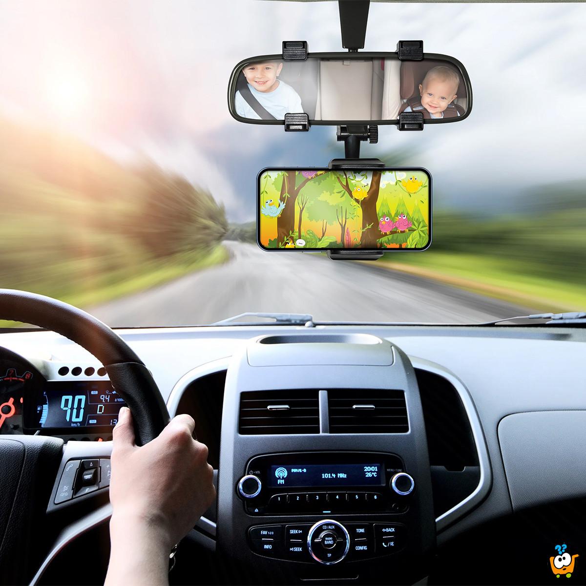 Auto držač telefona za retrovizor - praktičan, koristan i siguran u vožnji