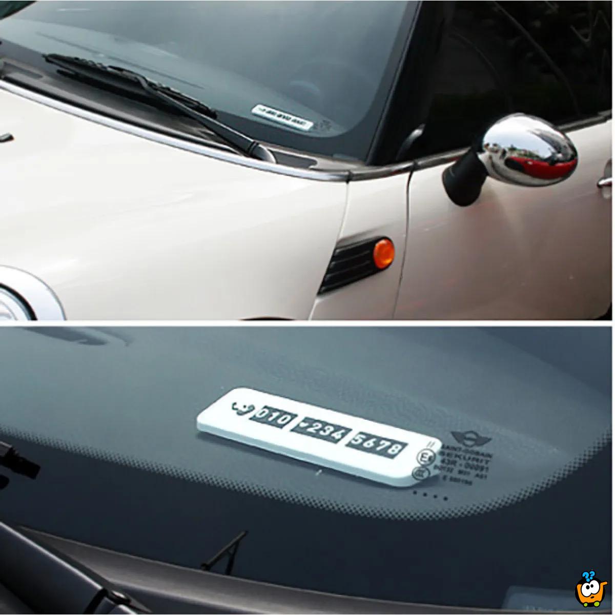 Kreativne kartice sa brojem telefona - za vozače automobila