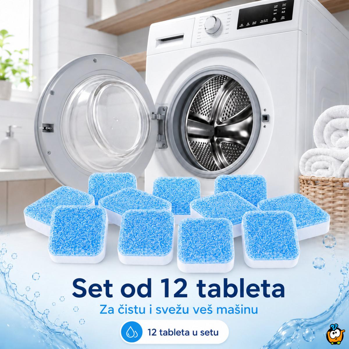Set od 12 tableta za dubinsko čišćenje veš mašine
