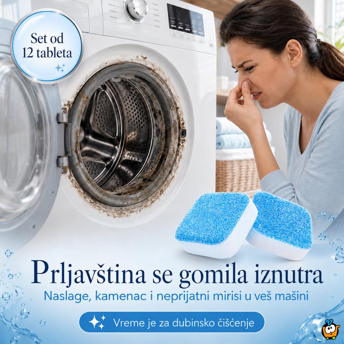 Set od 12 tableta za dubinsko čišćenje veš mašine