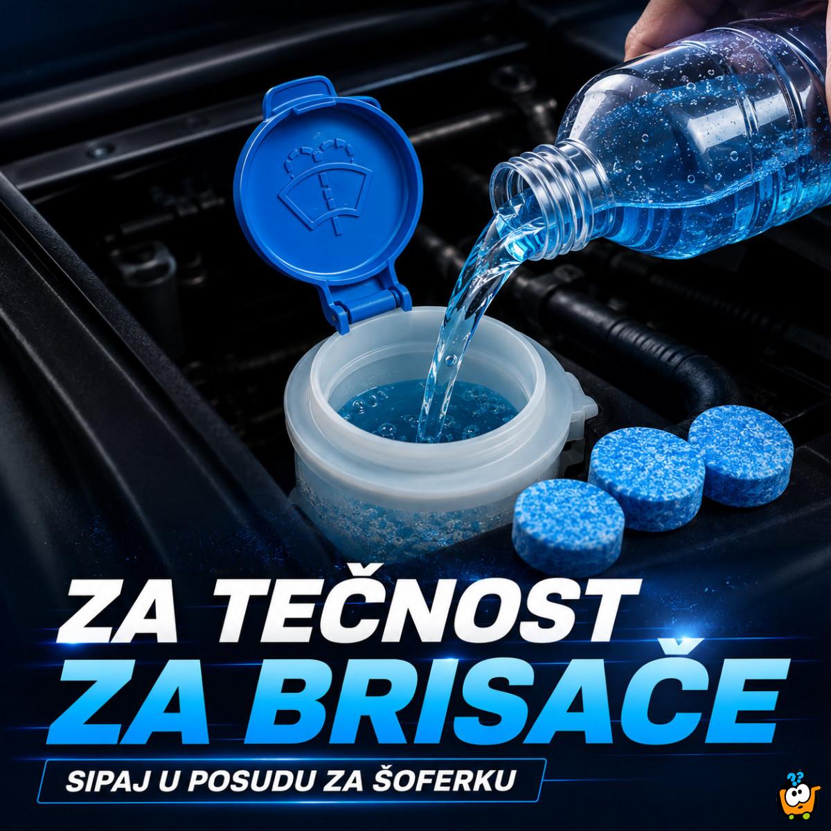 Set 5 tableta za tečnost za brisače – do 20l rastvora za čistu šoferku