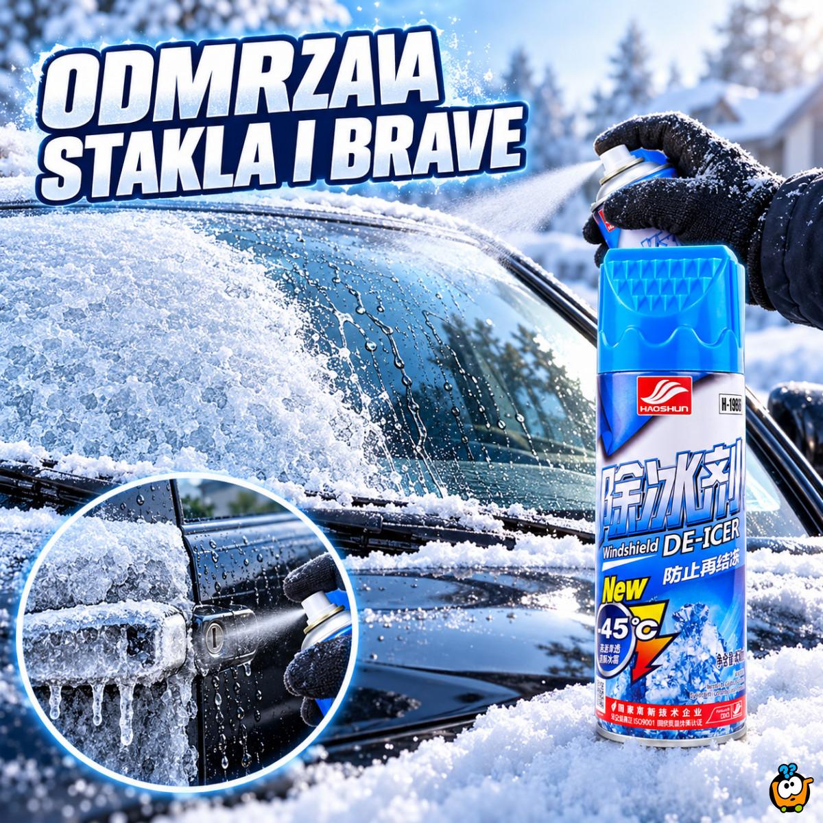 Sprej za brzo dmrzavanje stakla i brava na automobilu