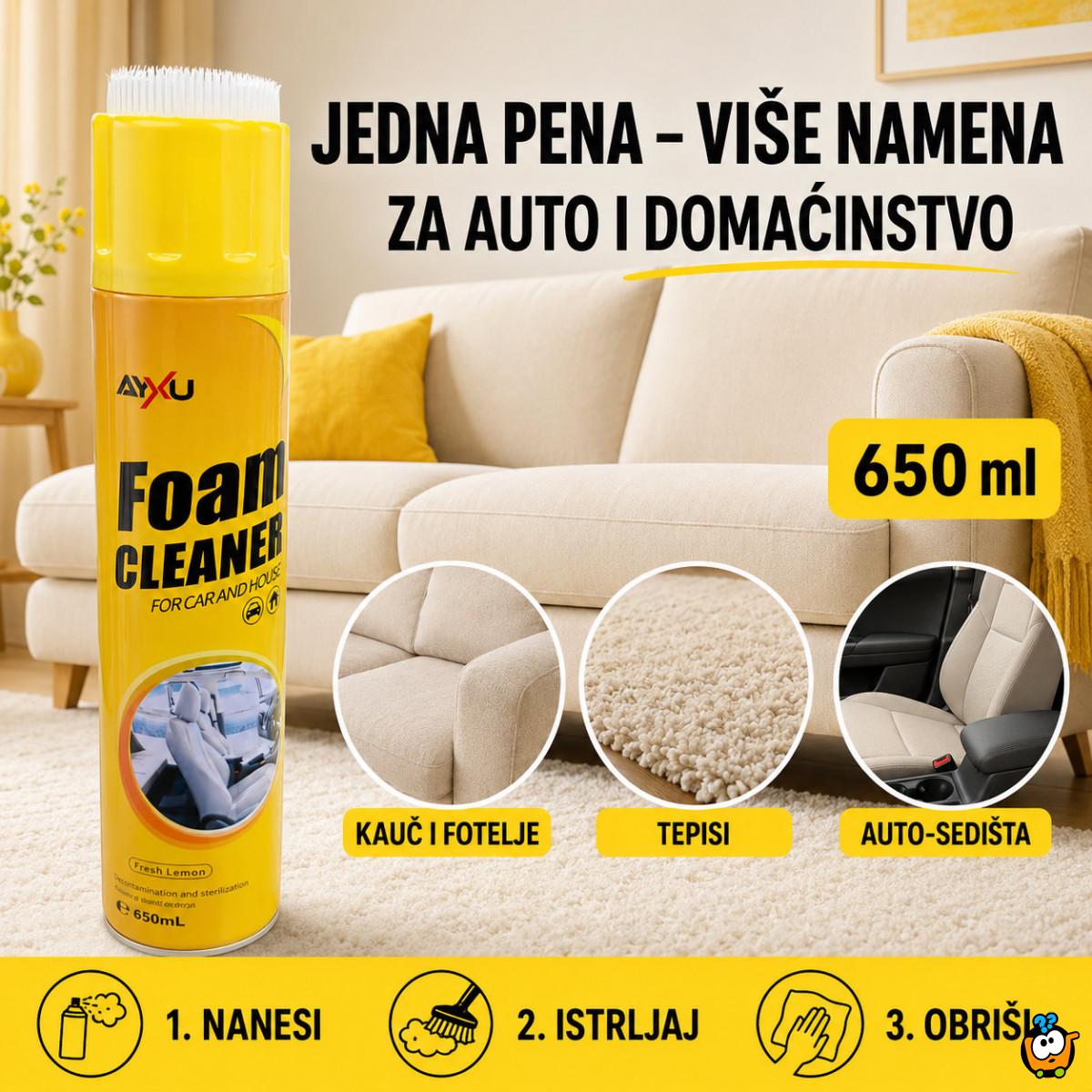 Aktivna pena za dubinsko čišćenje sa ugrađenom četkom – 650 ml