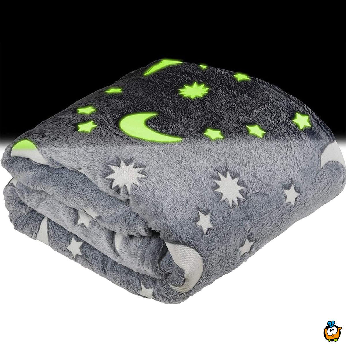 Gray Star Blanket - Sivo ćebe sa svetlećim zvezdama