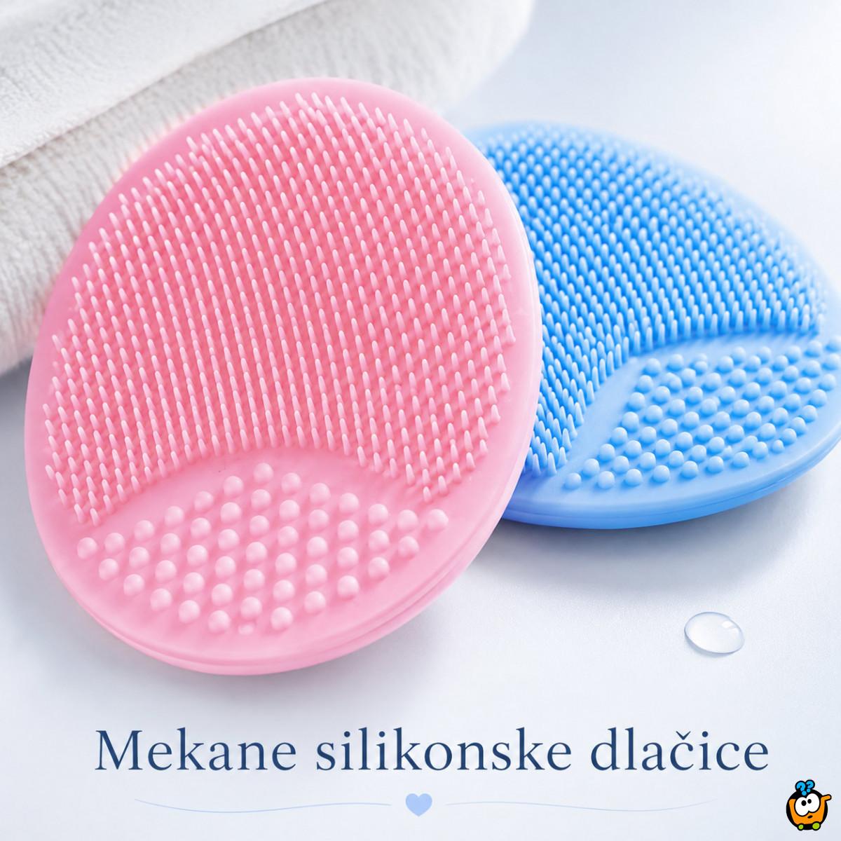 Set 2 silikonske četkice za bebinu glavicu – nežno kupanje i temenjača
