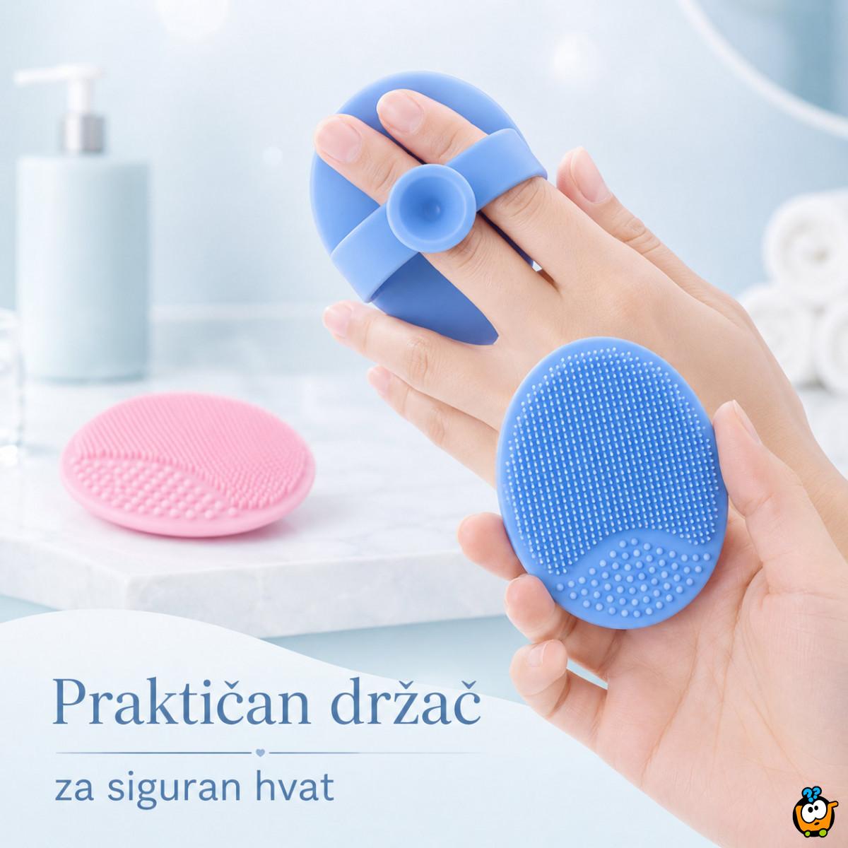Set 2 silikonske četkice za bebinu glavicu – nežno kupanje i temenjača