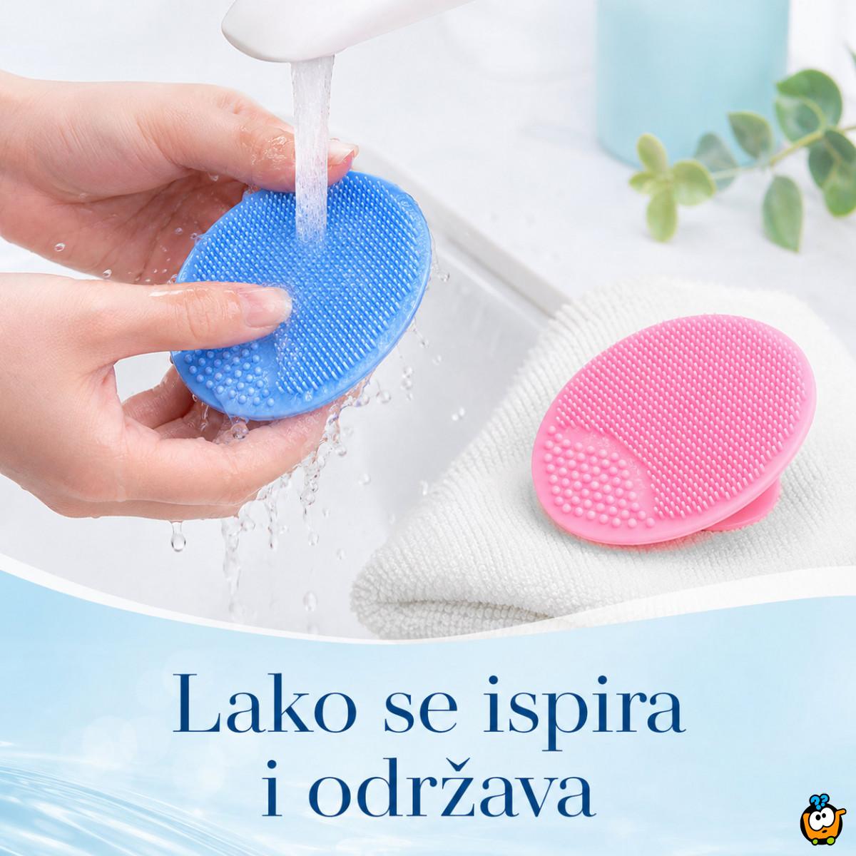 Set 2 silikonske četkice za bebinu glavicu – nežno kupanje i temenjača