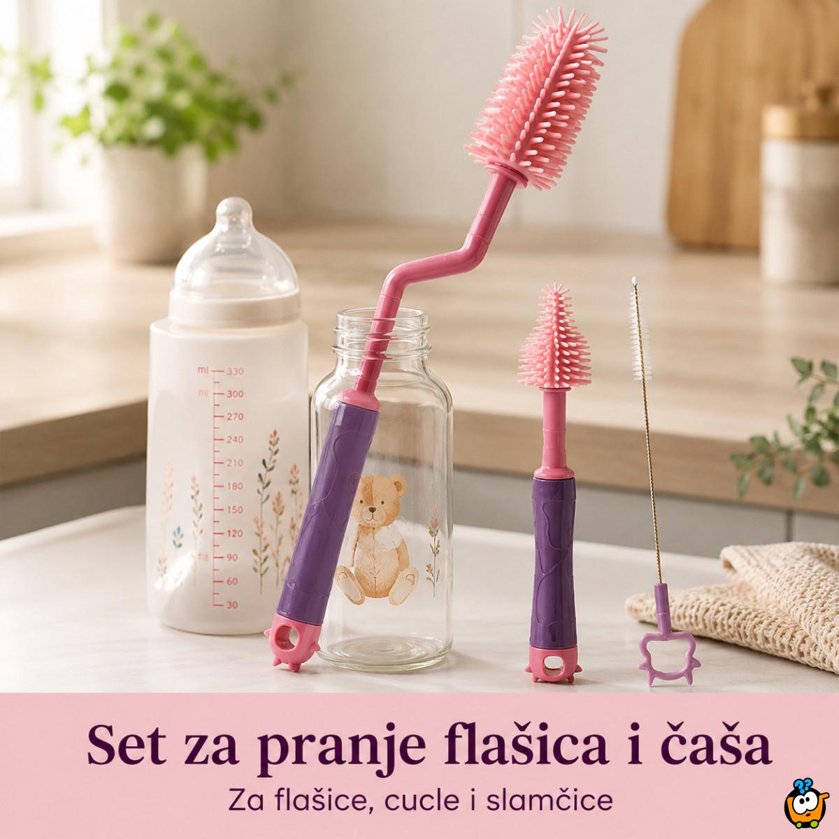 Praktični set za pranje flašica i čaša – za svaki ugao koji sunđer ne može da dohvati