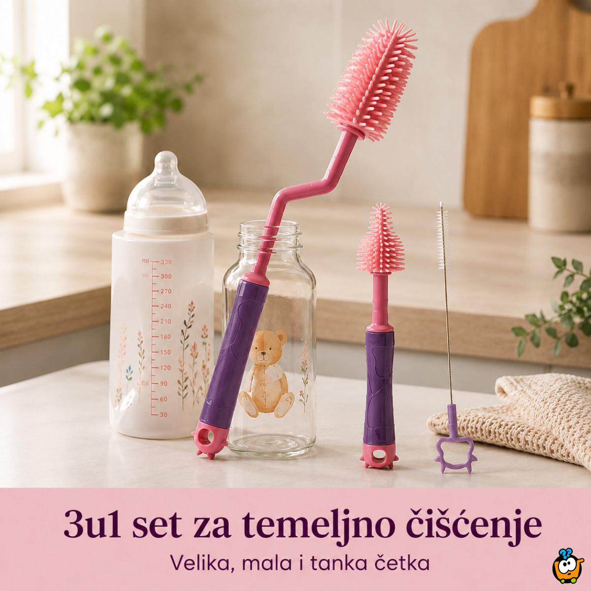 Praktični set za pranje flašica i čaša – za svaki ugao koji sunđer ne može da dohvati