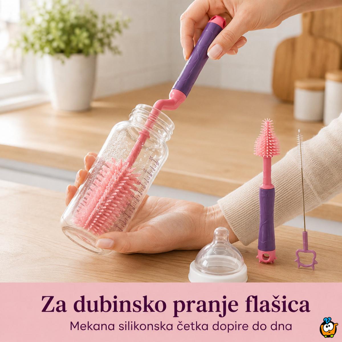 Praktični set za pranje flašica i čaša – za svaki ugao koji sunđer ne može da dohvati