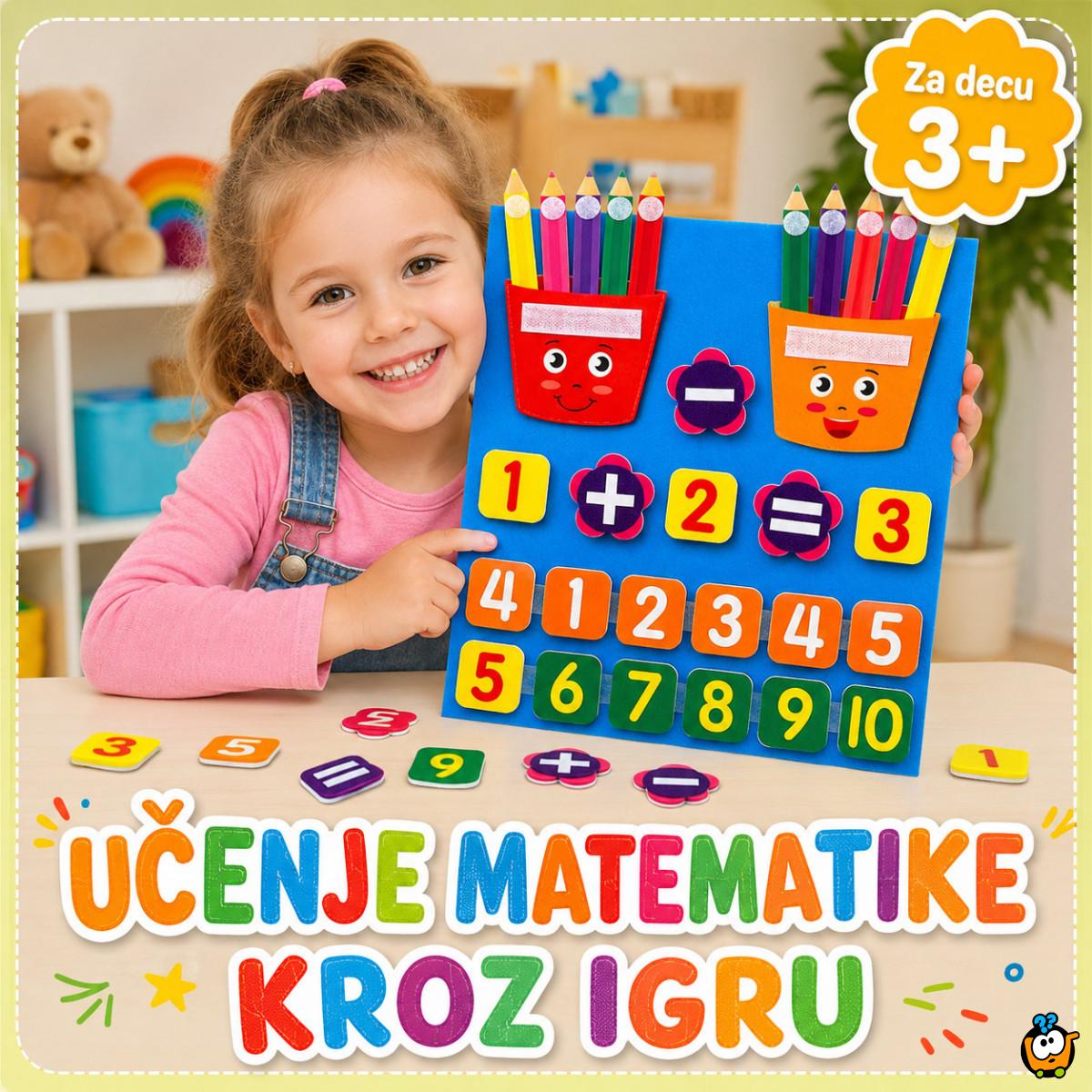 Montesori edukativna tabla od filca za učenje matematike