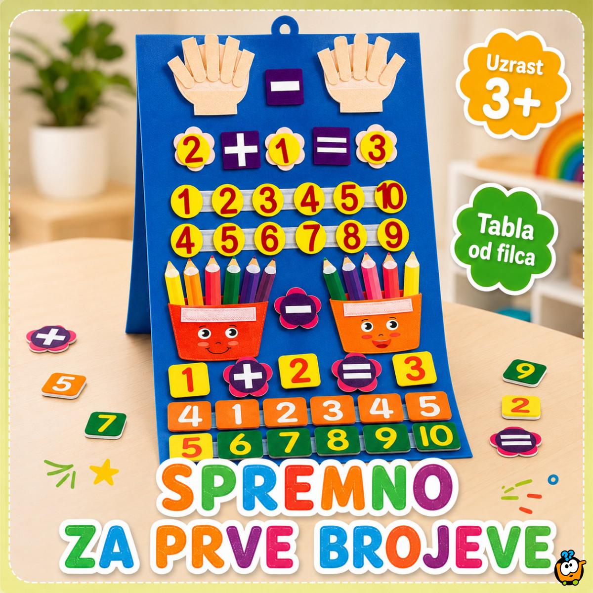 Montesori edukativna tabla od filca za učenje matematike