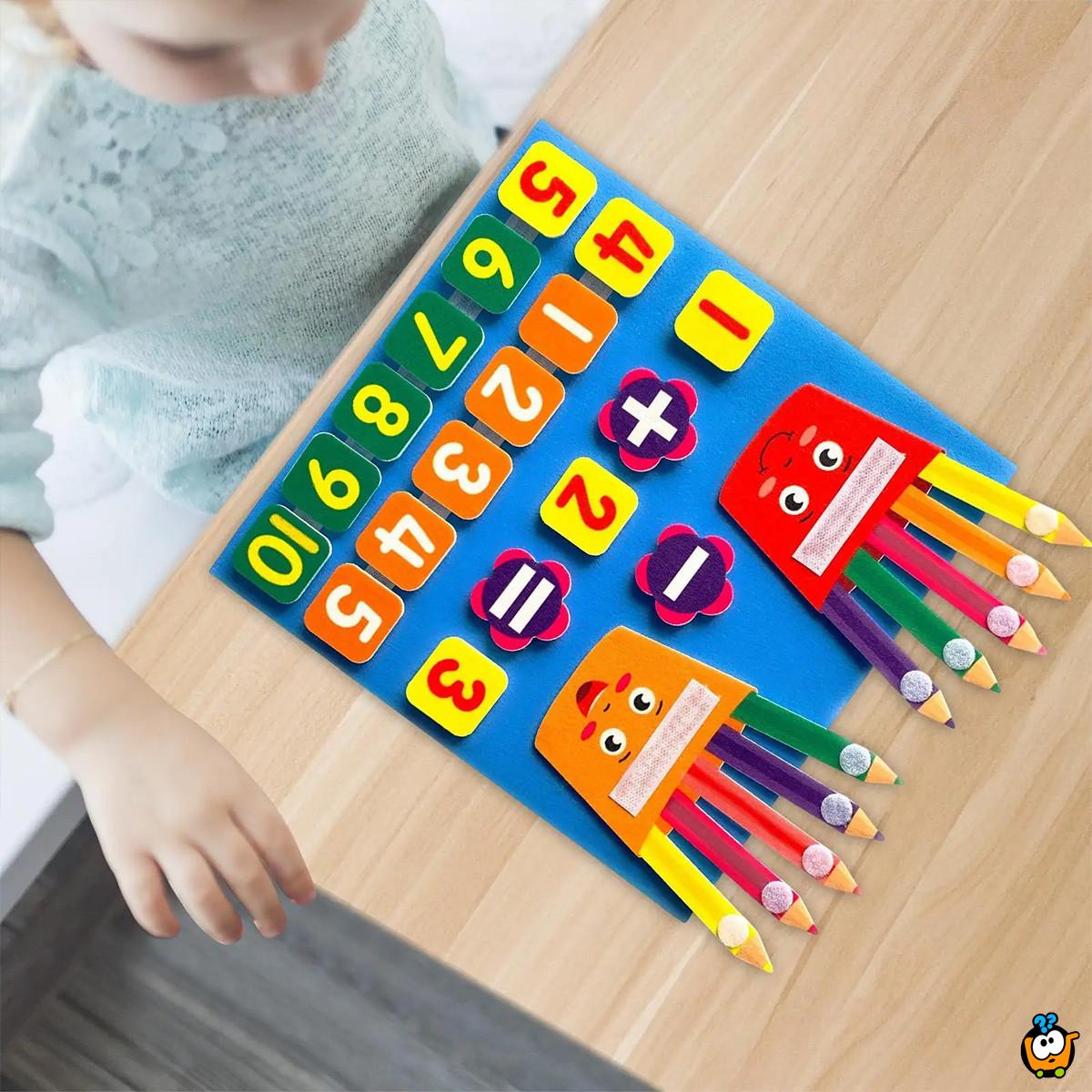 Early education -  tabla od filca za učenje matematike