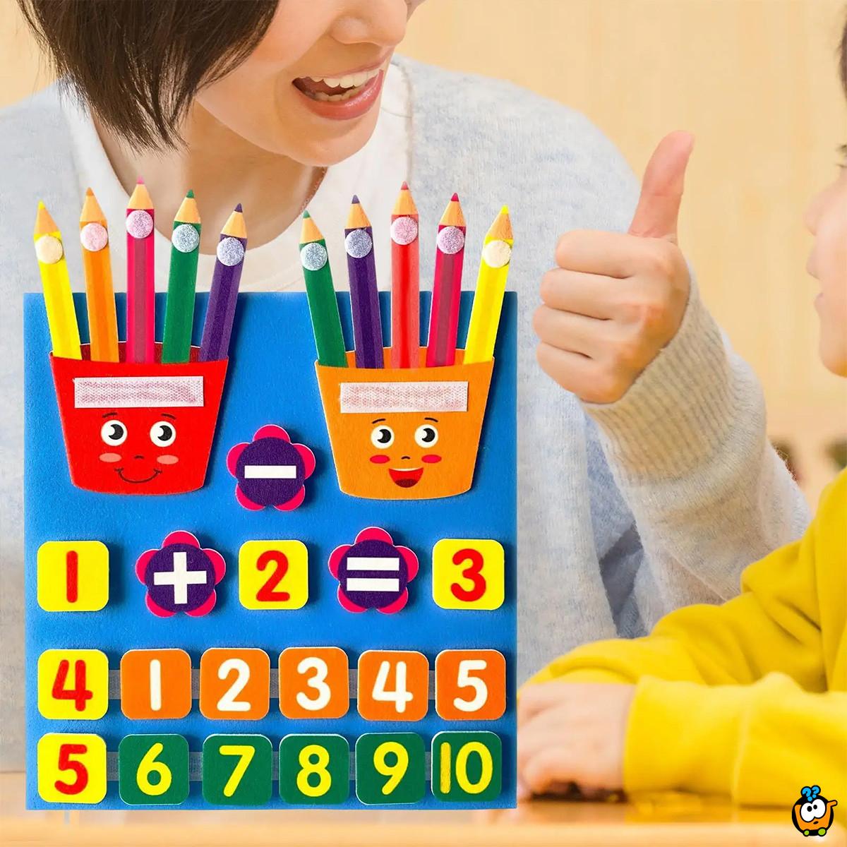 Early education -  tabla od filca za učenje matematike