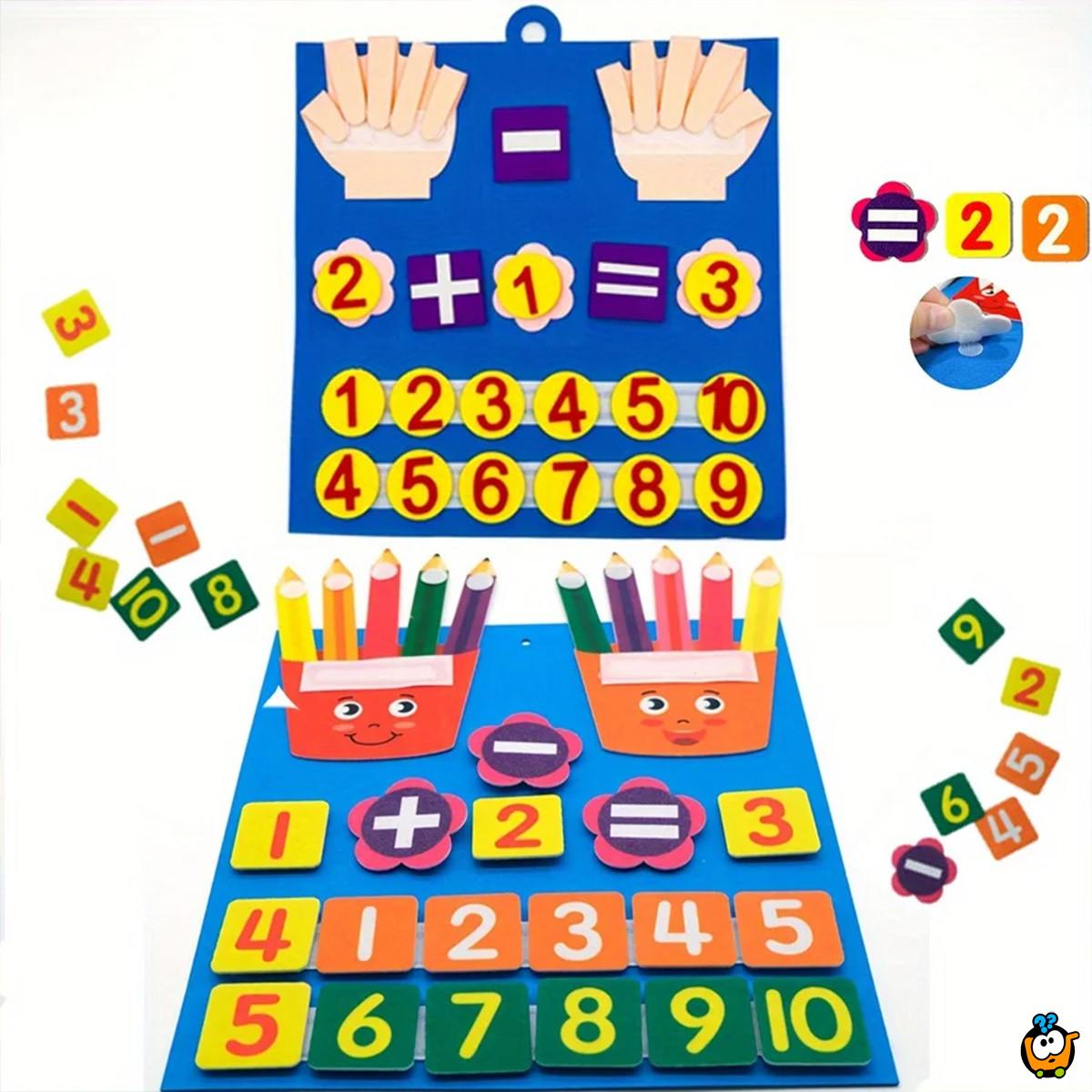 Early education -  tabla od filca za učenje matematike