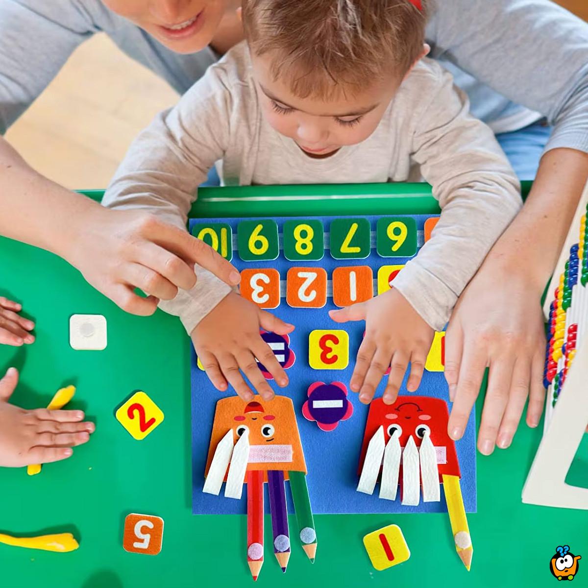 Early education -  tabla od filca za učenje matematike