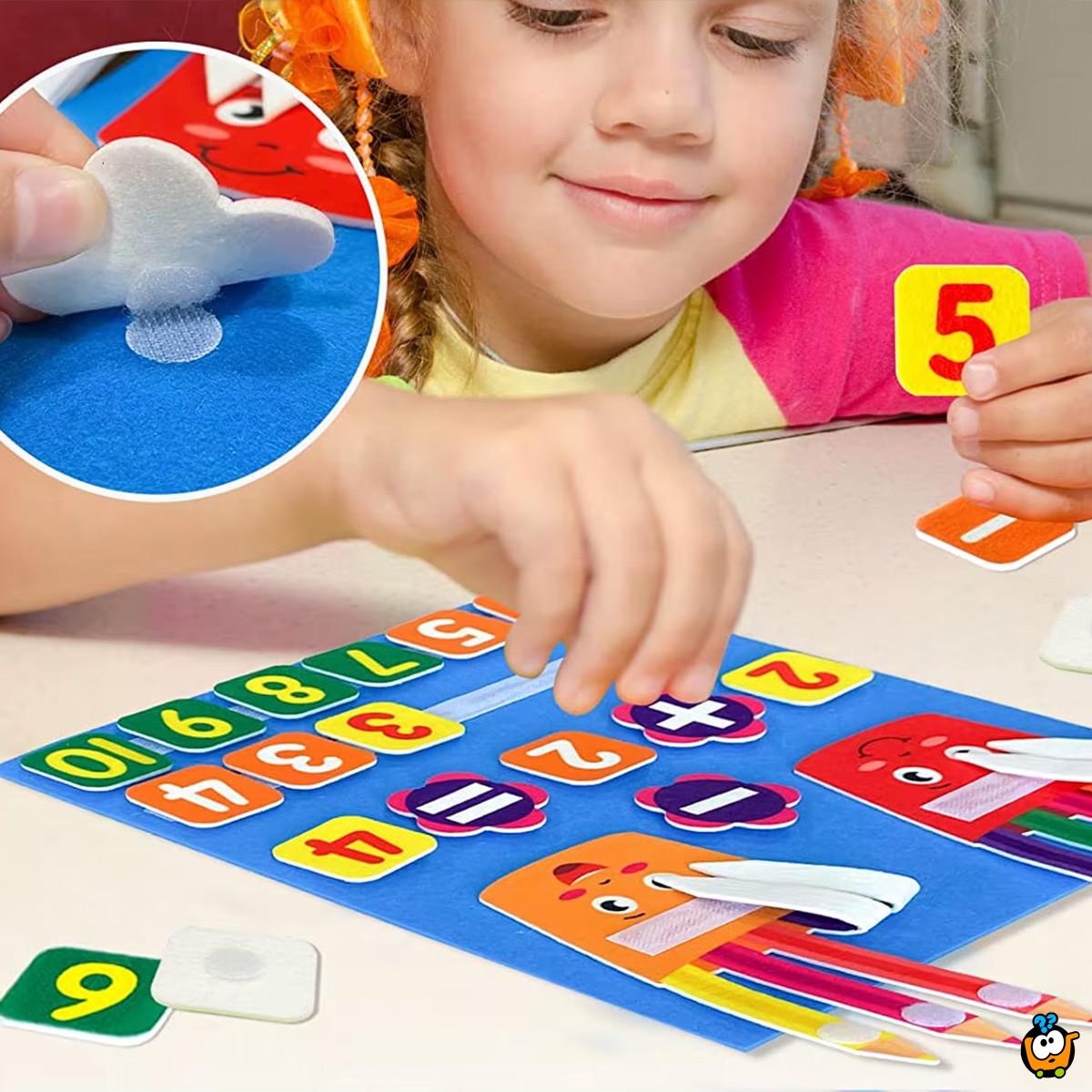 Early education -  tabla od filca za učenje matematike