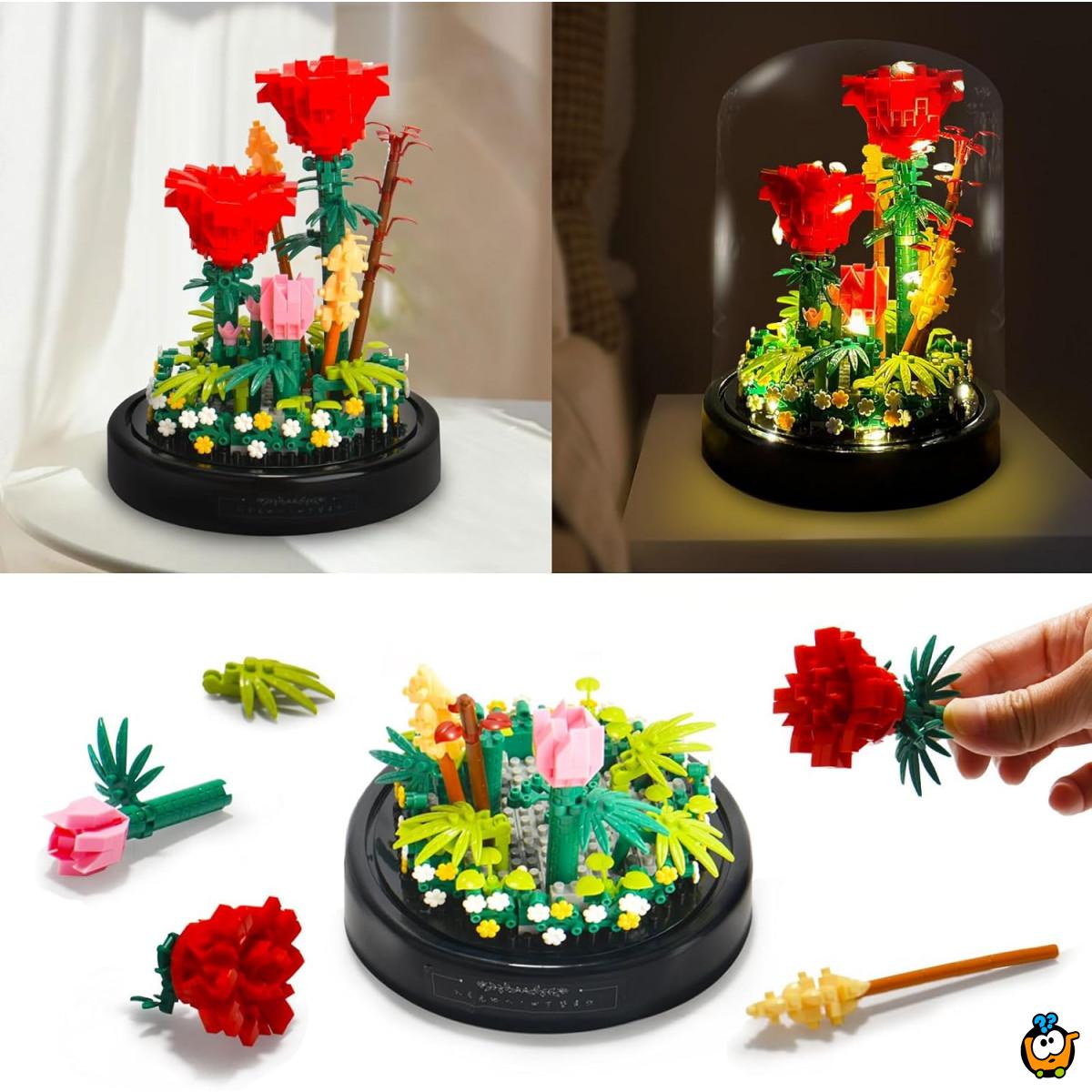 Flower Cube - Buket cveća od kockica sa poklopcem