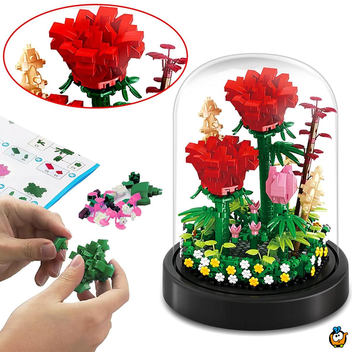 Flower Cube - Buket cveća od kockica sa poklopcem