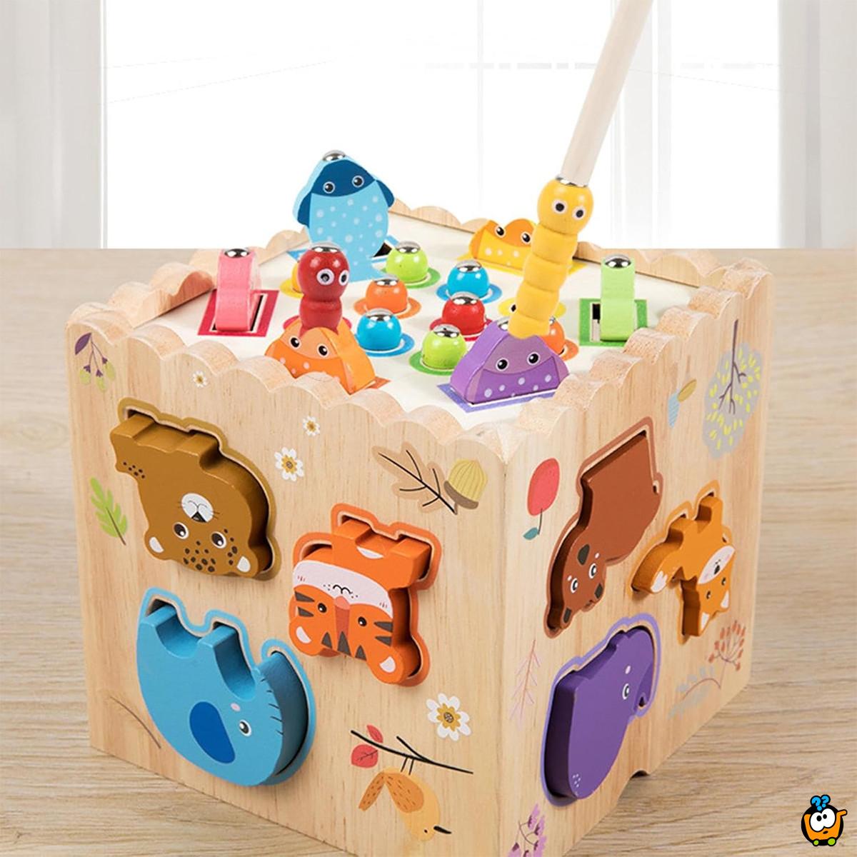 Drvena kocka Montessori zabave - 8u1 set za radoznale mališane