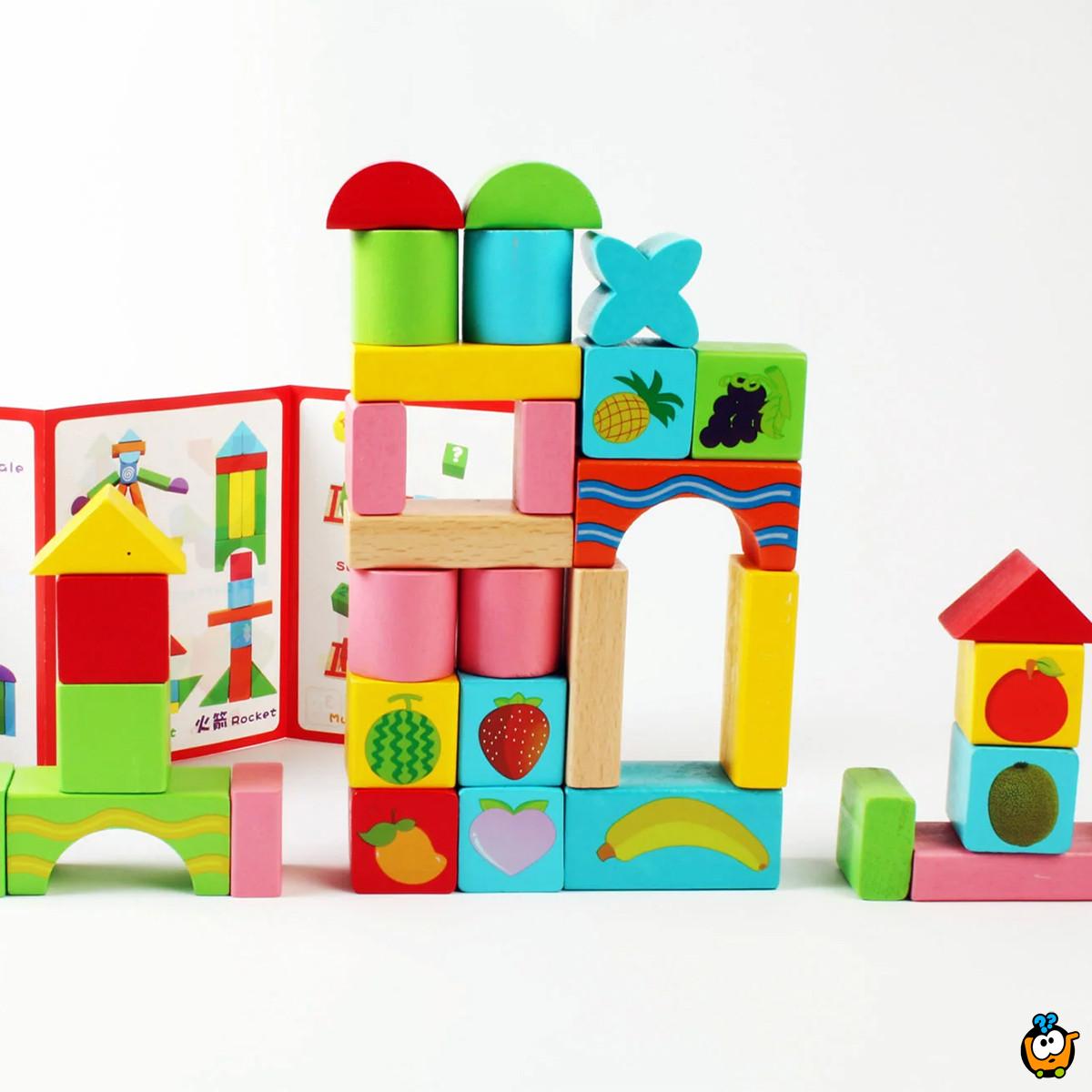 Fruit blocks - Drvene kocke sa dezenom voćkica