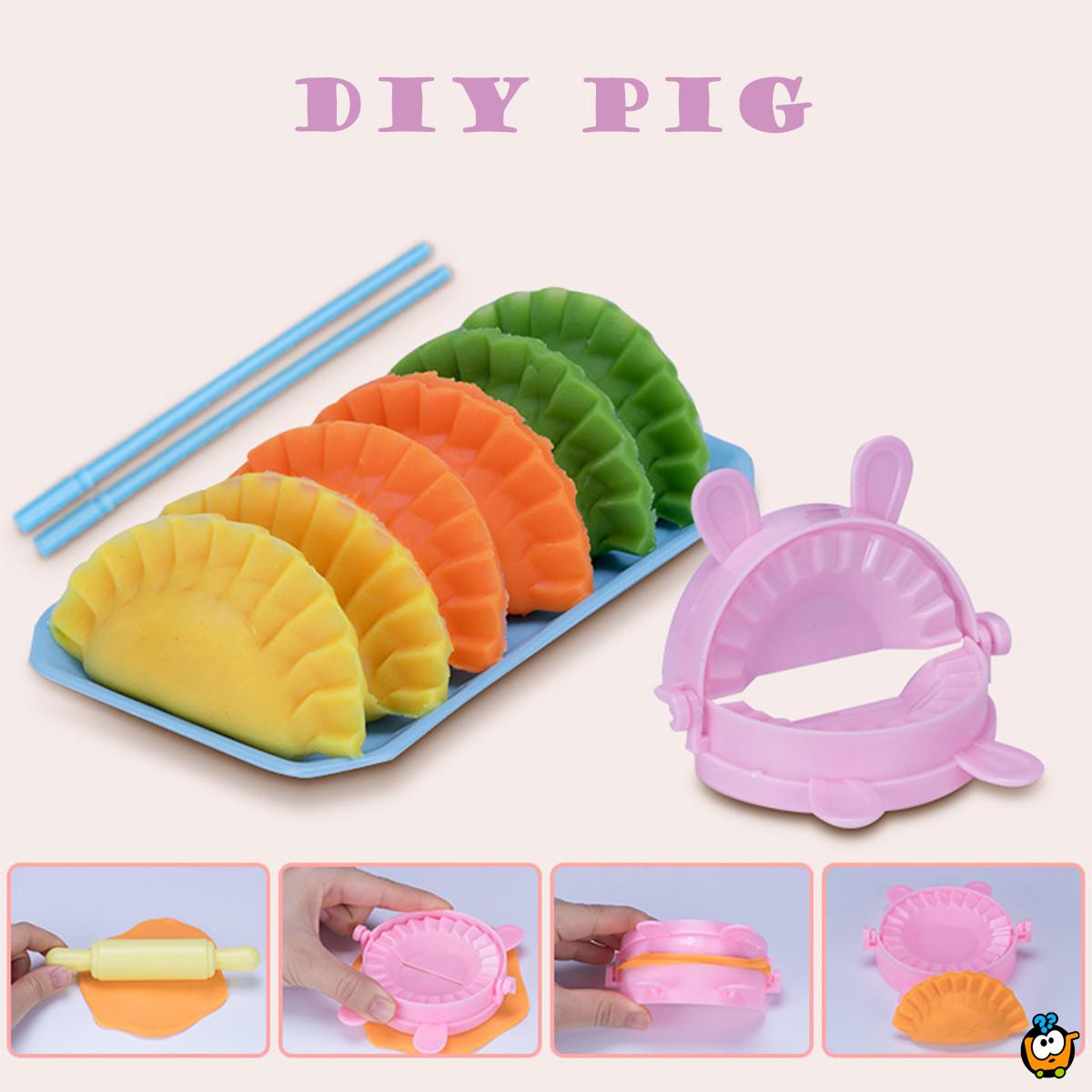 Pig noodle maker - prasence koje pravi nudle od plastelina 