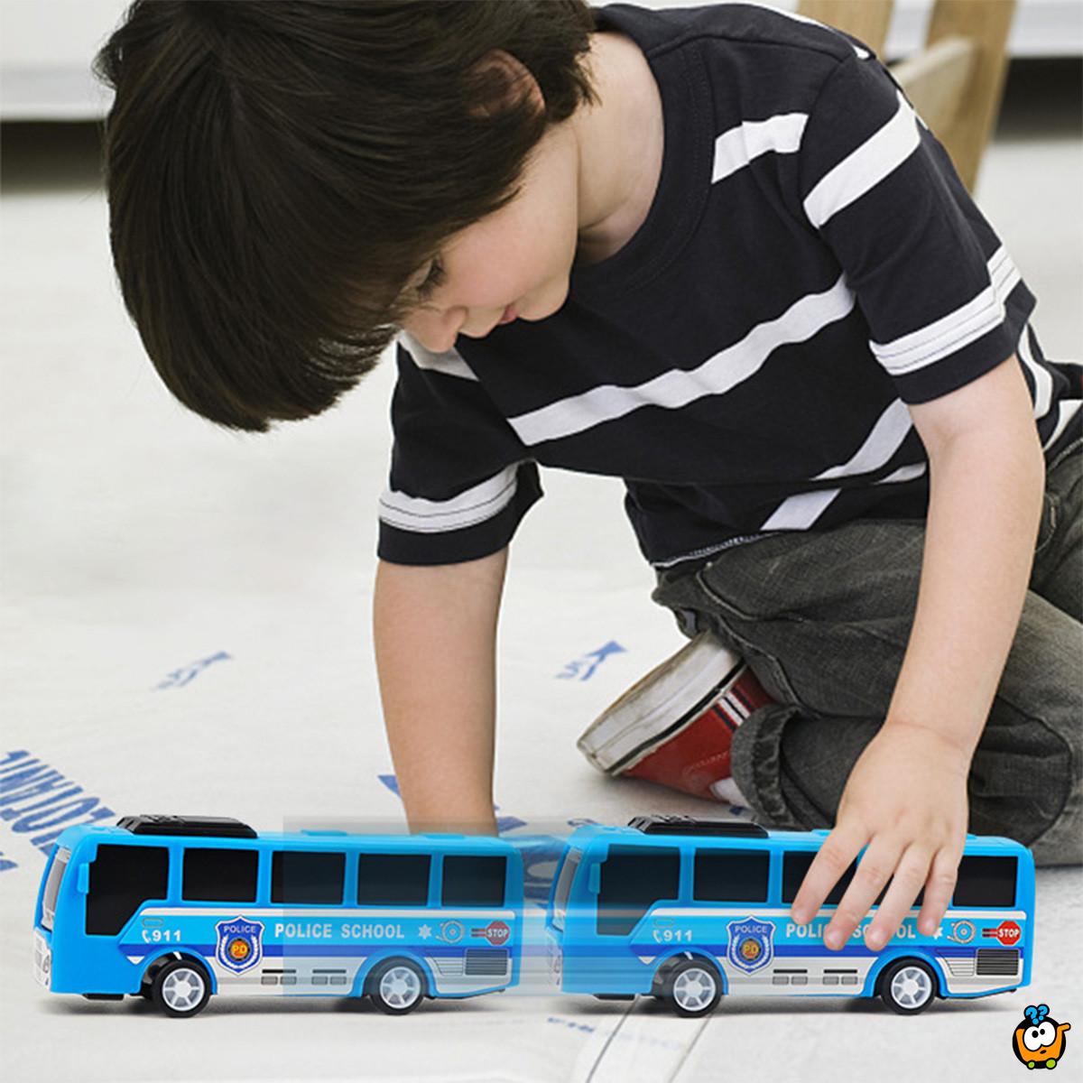 Bus Toy - Igračka mini autobus sa mehanizmom povlačenja