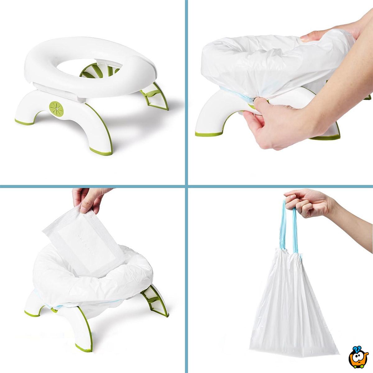 Go Potty 2 in 1- Sklopiva i prenosiva adapter noša 