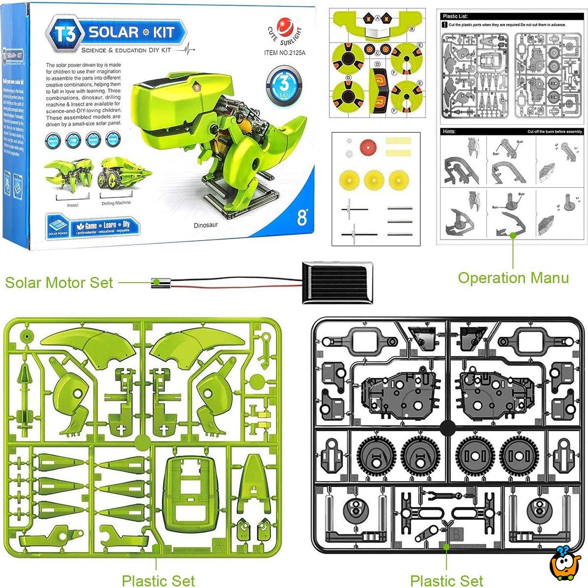 Transformers dinosaurus - 3u1 edukativna solarna igračka