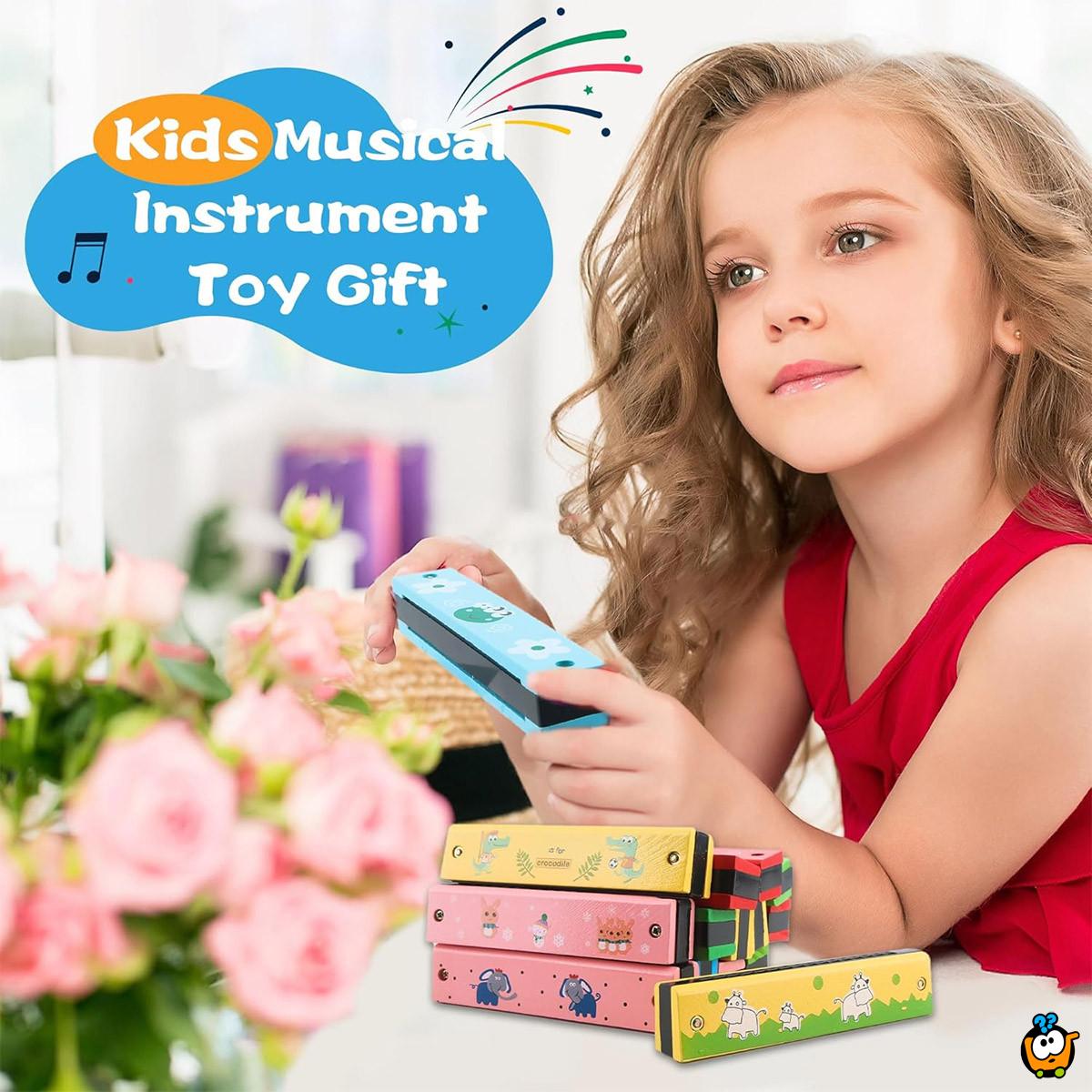 Cartoon Baby - Drvena usna harmonika za decu