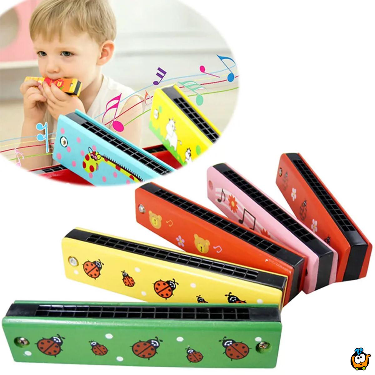 Cartoon Baby - Drvena usna harmonika za decu