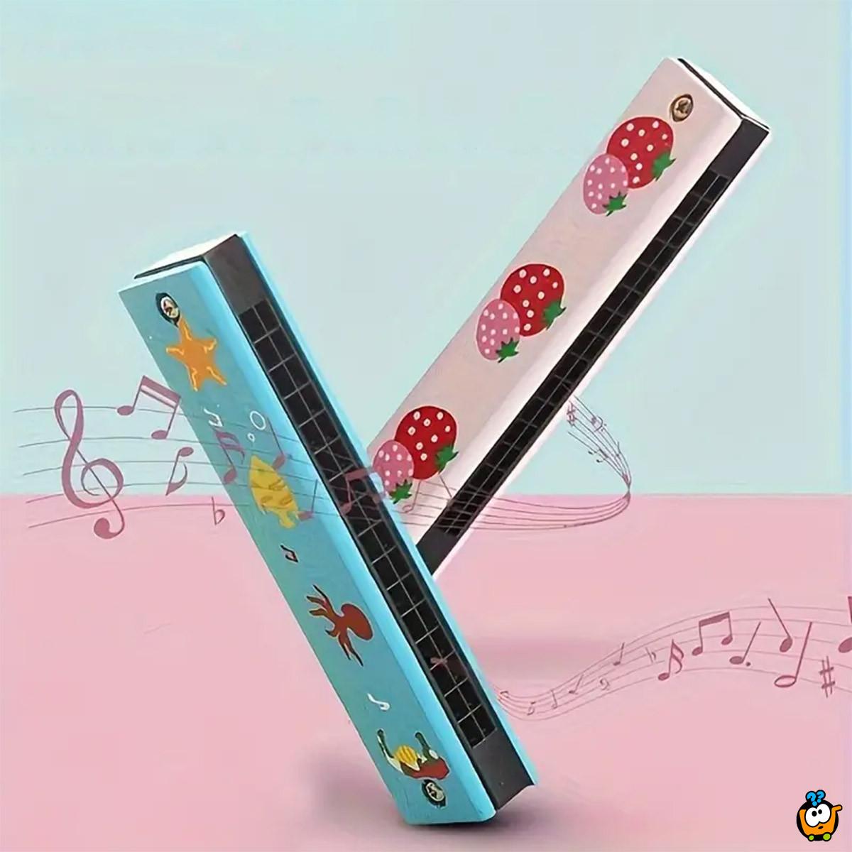 Cartoon Baby - Drvena usna harmonika za decu