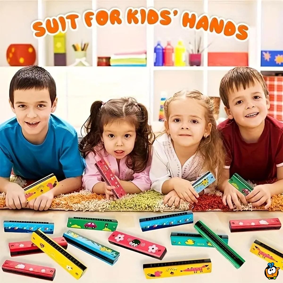Cartoon Baby - Drvena usna harmonika za decu