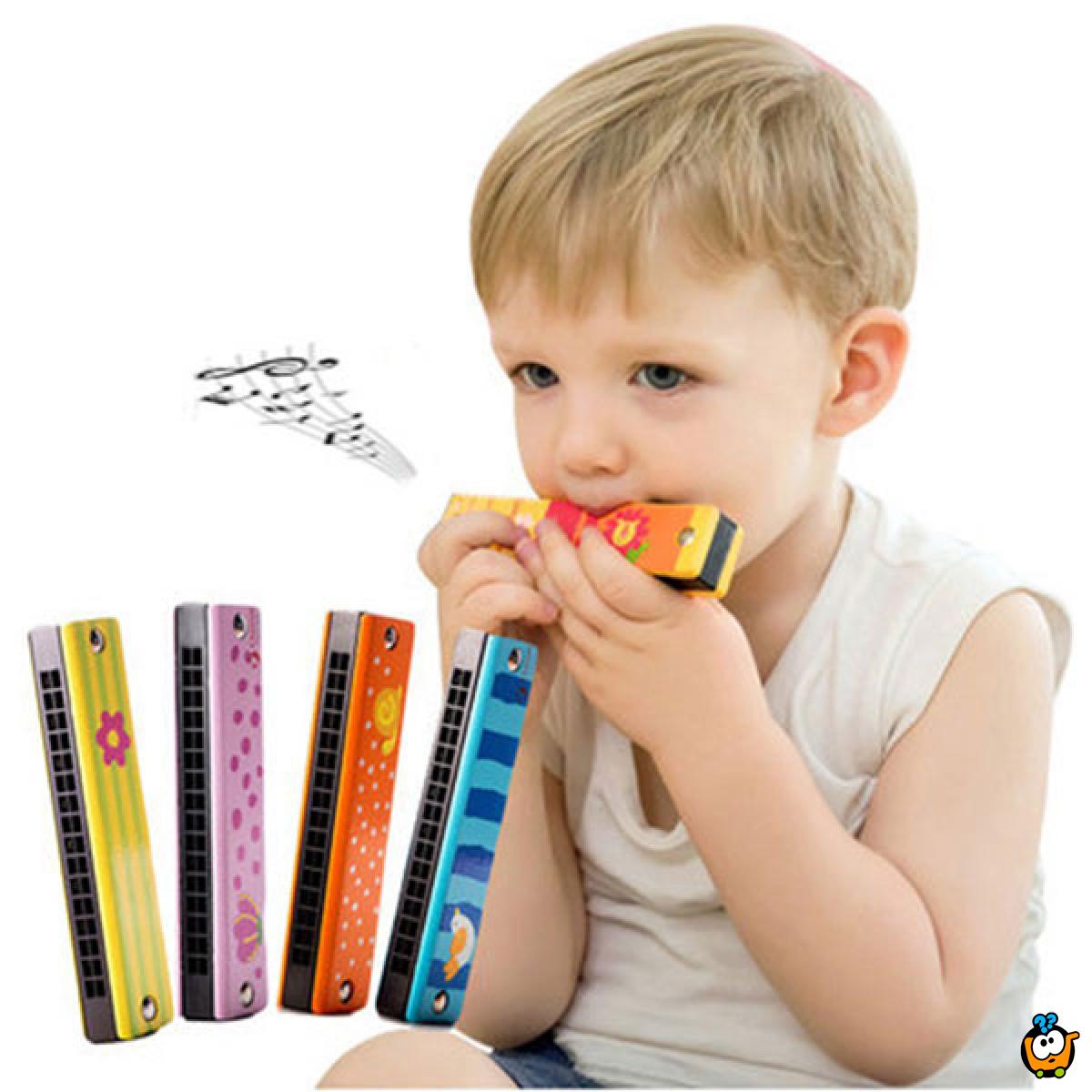 Cartoon Baby - Drvena usna harmonika za decu