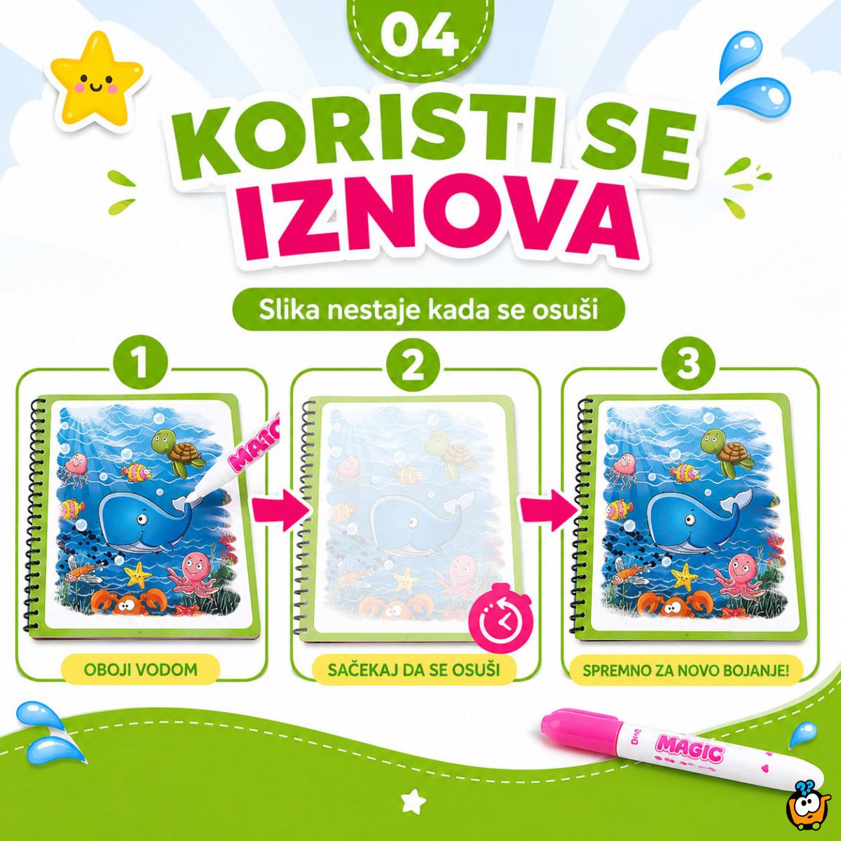 Magična vodena bojanka za decu – boji samo vodom